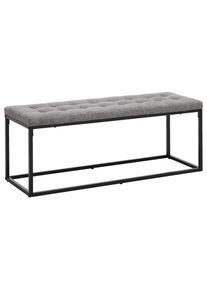Xora Sitzbank , Grau, Schwarz , Metall, Textil , 120x47x42 cm , Esszimmer, B&auml;nke, Sitzb&auml;nke