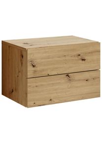 P & B Nachttisch , Eiche Artisan , Holzwerkstoff , 2 Schublade(n) Schubladen , 42x28x30 cm , h&auml;ngend , Schlafzimmer, Nachttische
