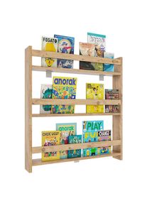 Mid.you Regal , Honigeiche , Holzwerkstoff , 70x80x10 cm , h&auml;ngend, in verschiedenen Holzdekoren erh&auml;ltlich , Wohnzimmer, Regale, B&uuml;cherregale