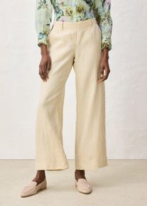 Leinenhose mit weitem Bein in beige, Gr&ouml;sse 38, bonprix