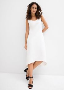 Jerseykleid aus flie&szlig;endem Viskose-Mix in weiss, Gr&ouml;sse 52/54 (XXL), bonprix