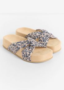 bonprix Marco Tozzi Plateau-Pantoletten im Animal-Look in beige, Gr&ouml;sse 41, Marco Tozzi