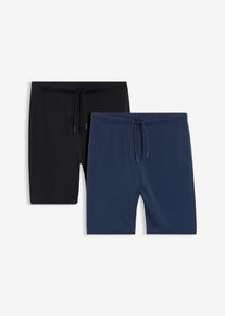 Lot de 2 shorts de bain longs et pr&egrave;s du corps en noir pour gar&ccedil;ons, Taille 164/170, Couleur/Motif: noir/bleu fonc&eacute;, bonprix