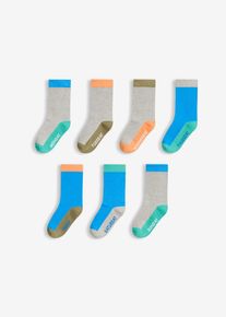 Socken mit Bio-Baumwolle (7er Pack) in grau, Gr&ouml;sse 43-46, bonprix