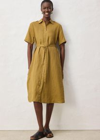 Blusenkleid aus reinem Leinen in gr&uuml;n, Gr&ouml;sse 40, bonprix