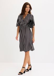 Minikleid mit tiefem Ausschnitt in schwarz, Gr&ouml;sse 40/42 (M), bonprix