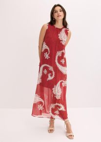 Langes Chiffonkleid in rot, Gr&ouml;sse 42, bonprix
