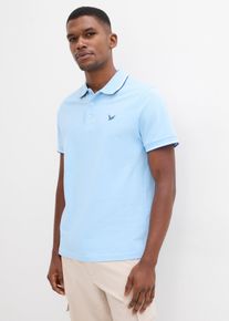 Piqu&eacute;-Poloshirt aus reiner Bio-Baumwolle in blau, Gr&ouml;sse 60/62 (XXL), 100% Baumwolle, bonprix
