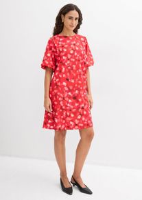 Kleid mit Ballon&auml;rmeln in rot, Gr&ouml;sse 54, bonprix