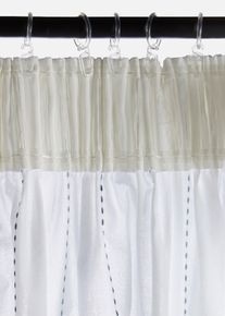 Vorhang mit gewebten Streifen (1er Pack) in beige, 145x110 cm, 100% Baumwolle, bonprix