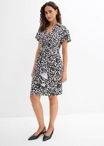 Minikleid mit tiefem Ausschnitt in weiss, Gr&ouml;sse 48/50 (XL), bonprix