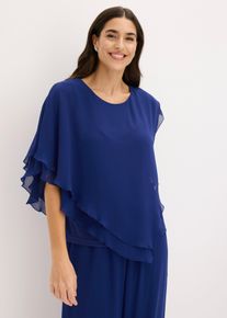 Bluse aus feinem Chiffon in blau, Gr&ouml;sse 42, bonprix
