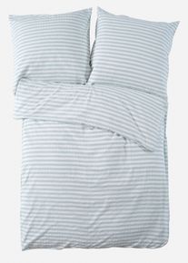 Seersucker-Bettw&auml;sche in grau, 135x200 cm, bonprix