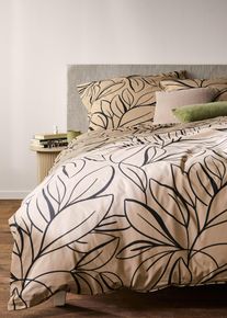 Perkal-Bettw&auml;sche in beige, 135x200 cm, 100% Baumwolle, bonprix