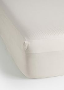 Perkal Spannbettlaken in weiss, 200x200 cm, 100% Baumwolle, bonprix