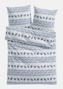 Linon-Bettw&auml;sche in blau, 135x200 cm, 100% Baumwolle, bonprix