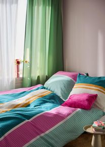 Baumwollmix-Bettw&auml;sche in gr&uuml;n, 135x200 cm, bonprix