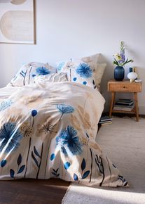 Baumwollmix-Bettw&auml;sche in blau, 135x200 cm, bonprix