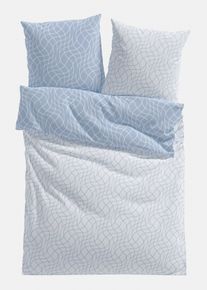 Wendbare Linon-Bettw&auml;sche in weiss, 135x200 cm, 100% Baumwolle, bonprix