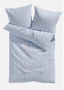 Renforc&eacute;-Bettw&auml;sche in blau, 135x200 cm, 100% Baumwolle, bonprix