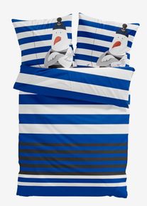 Baumwollmix-Bettw&auml;sche in blau, 135x200 cm, bonprix