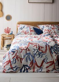 Linon-Bettw&auml;sche in blau, 135x200 cm, 100% Baumwolle, bonprix