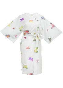 Apelt, Apelt Kimono &raquo;Lucky&laquo; GOTS zertifiziert - aus Bio-Baumwolle, wei&szlig;, multi, Mako-Satin