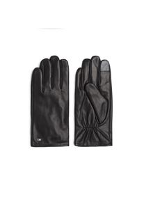Tommy Hilfiger, Herren, Lederhandschuhe &raquo;ESSENTIAL FLAG LEATHER GLOVES&laquo; mit Flagge, schwarz, S (M), Handschuhe von Tommy Hilfiger