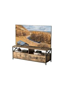 Relaxdays, Relaxdays TV-Board &raquo;120 x 40 cm, 55 Zoll&laquo;, braun, schwarz, MDF, B/H/T: 120 cm x 50 cm x 40 cm