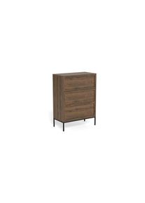 AC Design, AC Design Kommode &raquo;Palmdale 80 x 40 x 110 cm&laquo; Elegante Kommode mit 3 Schubladen in rauchiger Eiche-Optik, braun, MDF, B/H/T: 80 cm x 110 cm