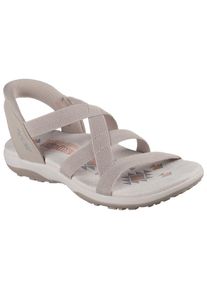 Skechers, Unisex, Sandale &raquo;REGGAE SLIM-STRETCH FLEX&laquo; Flats, Trekking Sandale mit Slip-ins Funktion, taupe, 41, Mit praktischer Stretch-Fit Funktion