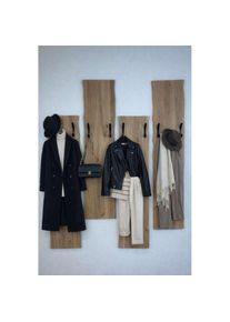 Goodproduct, GOODproduct Garderobenpaneel &raquo;Brodi&laquo; B/T/H: 160/20/17 cm, 4 Stk. tlg. aus massiver Eiche, FSC -zertifiziert, natur ge&ouml;lt, Massivholz, B/H