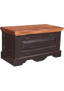 Sit, Sit Schuhschrank &raquo;Corsica&laquo; mit Klappe, Shabby Chic, Vintage, schwarz, honig, Massivholz, Recyceltes Altholz, B/H/T: 85 cm x 45 cm x 40 cm