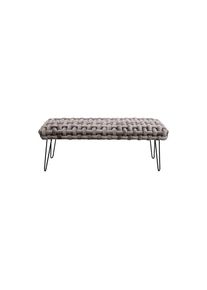 KARE Design, Sitzbank &raquo;Weave 50 x 128 x 45 cm&laquo;, grau, B/H/T: 128 cm x 50 cm x 45 cm