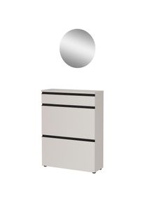 Germania, Germania Garderoben-Set &raquo;GW-Baldone&laquo; 2 Stk. tlg., kaschmir, Glas, Holzwerkstoff, Metall