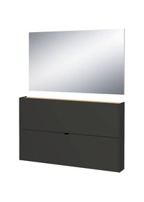 Germania, Germania Garderoben-Set &raquo;Ameca&laquo; 2 Stk. tlg., graphit, navarra, eiche, nachbildung, Glas, Holzwerkstoff, B/H/T: 140 cm cm x 200 cm cm x 19 cm