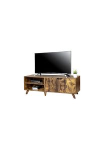 Relaxdays, Relaxdays TV-Board &raquo;Vintage Style 140 cm, 60 Zoll&laquo;, braun, MDF, B/H/T: 140 cm x 50 cm x 40 cm
