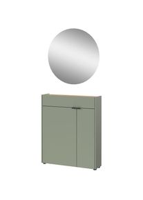 Germania, Germania Garderoben-Set &raquo;Ameca&laquo; 2 Stk. tlg., taupegr&uuml;n, navarra, eiche, nachbildung, Holzwerkstoff, B/H/T: 83 cm cm x 200 cm cm x 22 cm cm