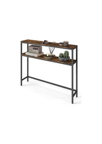 VASAGLE, VASAGLE Konsolentisch &raquo;100 x 80.5 cm&laquo;, schwarz, braun, schwarz, braun, B/H/T: 100 cm x 80,5 cm x 20 cm