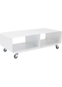 KARE Design, Lowboard &raquo;Lowboard Lounge M 90 x 30 cm&laquo;, wei&szlig;, Metall, Stahl, B/H/T: 90 cm x 0 cm x 42 cm