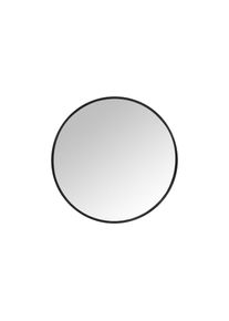 Relaxdays, Relaxdays Spiegel &raquo;D: 70&laquo;, schwarz, Aluminium, Glas, B/H/T: 70 cm x 70 cm x 3 cm