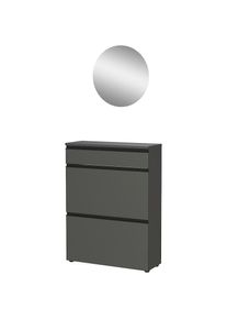 Germania, Germania Garderoben-Set &raquo;GW-Baldone&laquo; 2 Stk. tlg., graphit, Glas, Holzwerkstoff, Metall