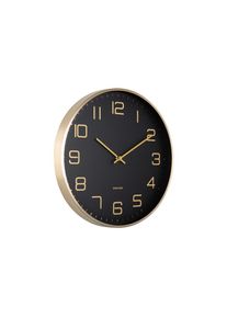 Karlsson, Wanduhr &raquo;Elegance Glow&laquo;, schwarz, &Oslash; 40cm, Abmessungen: 40 x 4.2 cm (DxT)
