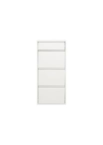 KARE Design, Schuhschrank &raquo;Caruso 3 plus 1 50 x 115 cm&laquo;, wei&szlig;, Metall, B/H/T: 50 cm x 115 cm x 15 cm