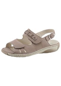 Waldl&auml;ufer Waldl&auml;ufer, Unisex, Riemchensandale &raquo;GARDA&laquo; , Sommerschuh, Sandalette, Keilabsatz, mit Druckknopf, G-Weite, sand, 5 (38), Klettverschl&uuml;sse f&uuml;r 