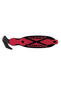 KLEVER Sicherheitsmesser XChange 35, mit Klebebandanritzer/Schaber/Umh&auml;nge&ouml;se, L 180 x B 38 x H 10 mm, rot-schwarz