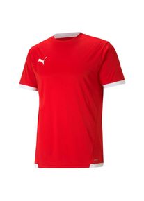 Puma, Herren, Puma Fussballtrikot &raquo;TEAMLIGA JERSEY&laquo; Fussball, Kurzarm, Rundhalsausschnitt, aus Interlock-Material, Puma rot, Puma wei&szlig;, L, 
