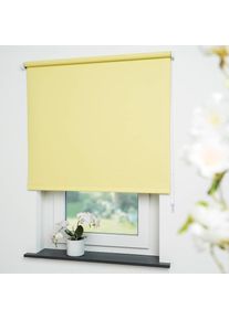 Liedeco, Seitenzugrollo &raquo;Uni&laquo; verdunkelnd energiesparend mit Bohren, gelb, Polyester