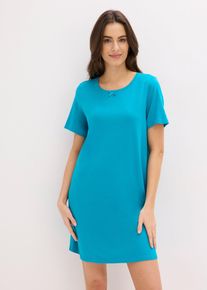 Chemise de nuit courte et douce en bleu, Taille 36/38 (S), Couleur/Motif: bleu lagon, bonprix