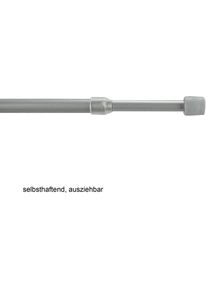 Liedeco, Scheibenstange &raquo;Pin-Soft&laquo; &Oslash; 12 mm 1 l&auml;ufig-l&auml;ufig ausziehbar, mattsilberfarben, Kunststoff, Metall